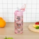 Tritan-Trinkflasche mit Strohhalm Panda 500 ml, BPA-frei, praktisch und robust für Schulkinder und Sportler.