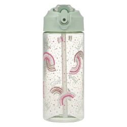 Tritan-Trinkflasche mit Strohhalm für Kinder Regenbogen 500 ml