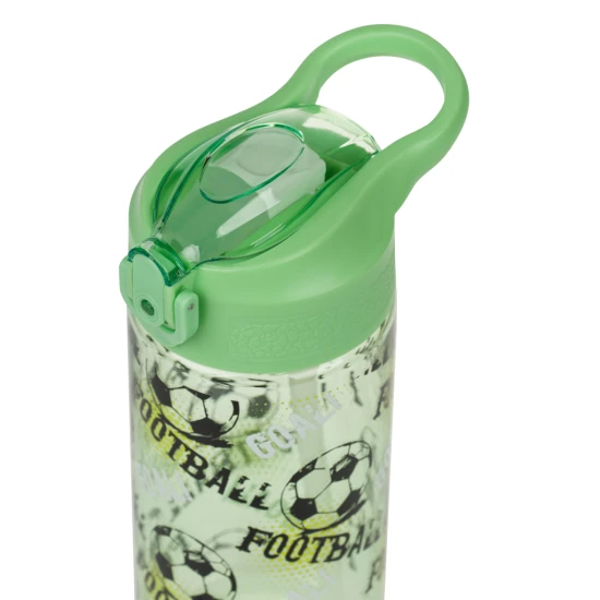 Tritan-Trinkflasche mit Strohhalm – Fußball 500 ml, BPA-frei, praktisch und robust für Schulkinder und Sportler.