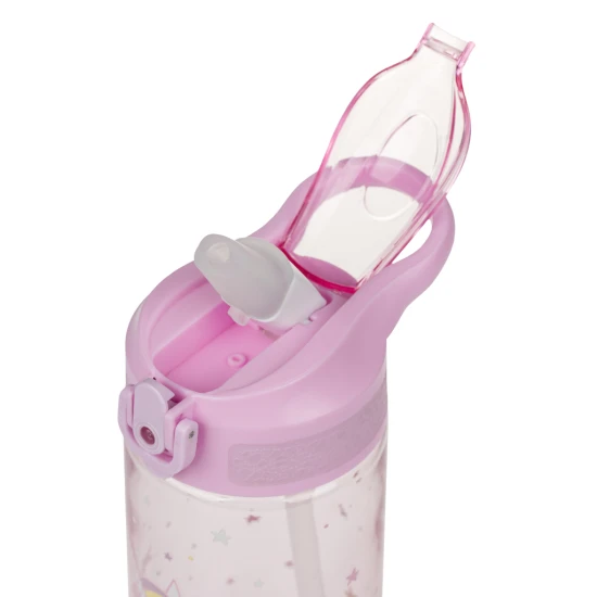 Tritan-Trinkflasche mit Strohhalm Regenbogen Einhorn 500 ml