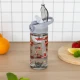Tritan-Trinkflasche mit Strohhalm Lebensretter 500 ml