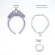 Frozen Accessoire-Set – farbenfrohes Schmuckset für Kinder mit Haarreif, Halskette und Armband im verspielten Design.