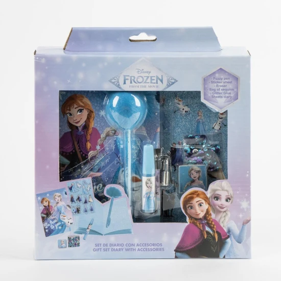 Frozen Tagebuch mit Zubehör für Kinder mit Illustrationen von Elsa und Anna