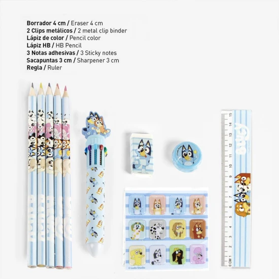 Bluey Schreibset – Kinder Schulset mit Stiften und Malutensilien