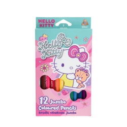 Dreieckige Jumbo Buntstifte Hello Kitty Pastel Pink 12 Stück