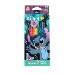 Dreieckige Buntstifte Stitch Blau 12 Stück