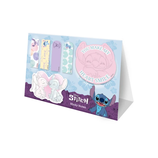 Selbstklebende Lesezeichen mit 3D-Figur Stitch von Disney, 6 verschiedene Designs zum Markieren von Seiten.