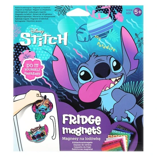 DIY-Magnete Stitch Blue – ein Kreativset zum Basteln von Magneten mit 10 Farbfolien und 4 Magneten