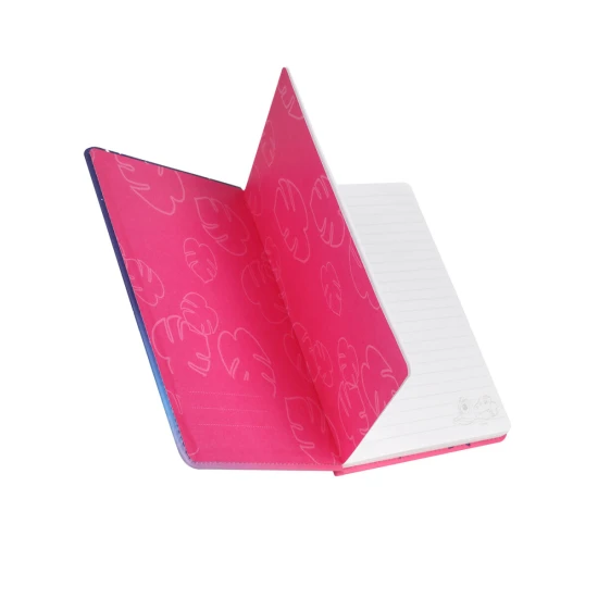 Chill Vibes Notizbuch A5 Stitch Black – ein elegantes Notizbuch mit Gummiband für Kinder