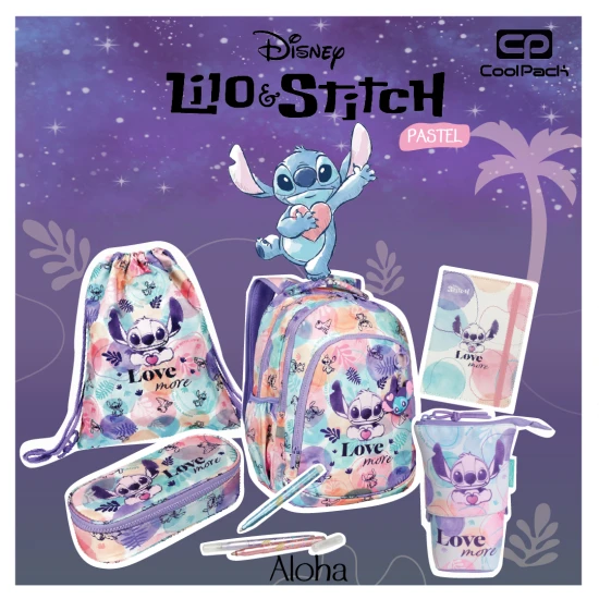 Notizblock B5 Stitch Pastel mit bunten Lesezeichen und einem fröhlichen Motiv der Disney-Figur Stitch