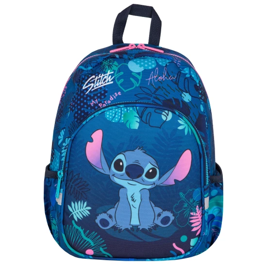 Blauer Kinderrucksack von Toby Stitch mit verstellbaren Schultergurten und Sicherheitspfeife.