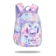 Toby Stitch Pastel Kinderrucksack mit verstellbaren Schultergurten und Sicherheitspfeife.