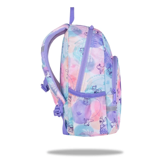 Toby Stitch Pastel Kinderrucksack mit verstellbaren Schultergurten und Sicherheitspfeife.
