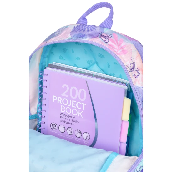 Toby Stitch Pastel Kinderrucksack mit verstellbaren Schultergurten und Sicherheitspfeife.
