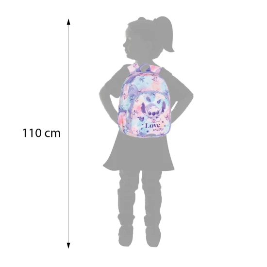 Toby Stitch Pastel Kinderrucksack mit verstellbaren Schultergurten und Sicherheitspfeife.