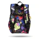 Kinderrucksack Toby Stitch Schwarz mit verstellbaren Schultergurten und Sicherheitspfeife.