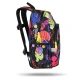 Kinderrucksack Toby Stitch Schwarz mit verstellbaren Schultergurten und Sicherheitspfeife.