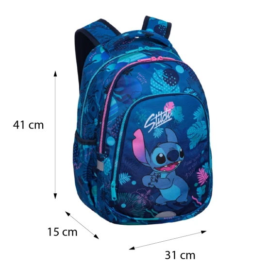 Coolpack Prime Stitch Blue Schultasche mit zwei Fächern und gepolsterten Schultergurten.