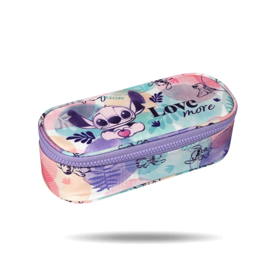 Campus Stitch Pastel Federmäppchen – ein praktischer Organizer mit Gummibändern für Schreibwaren und einer Netztasche mit Reißverschluss.