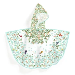 Regenponcho Blumen und Vögel M