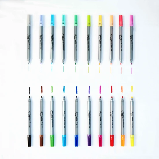 Abwaschbare Marker mit Doppelspitze – bunte Farbtöne