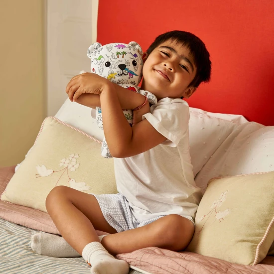 Kreativer Artie der Teddybär Dino zum Ausmalen mit abwaschbaren Stiften