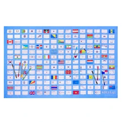 Tischdecke Weltflaggen zum Ausmalen und Waschen