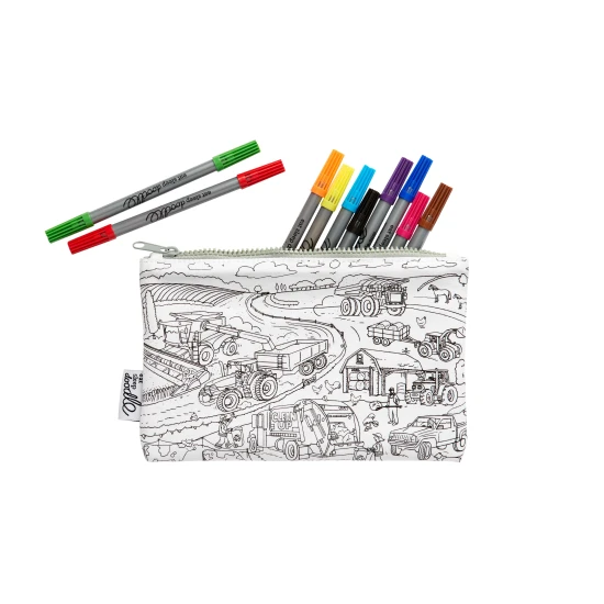 Federmäppchen mit Rädern zum Ausmalen mit Markern von Eatsleepdoodle