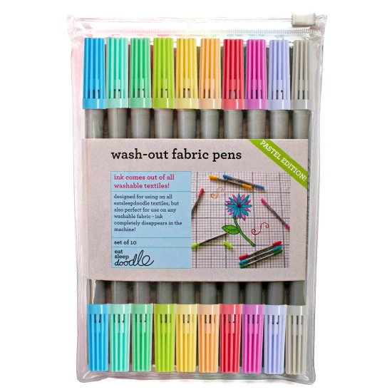 Abwaschbare Marker mit zwei Spitzen – sanfte Pastelltöne