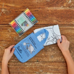 Tischset Space explorer zum Malen und Waschen