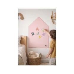 MagneKids Magnetische Wandtafel Haus Altrosa 70 x 44 cm