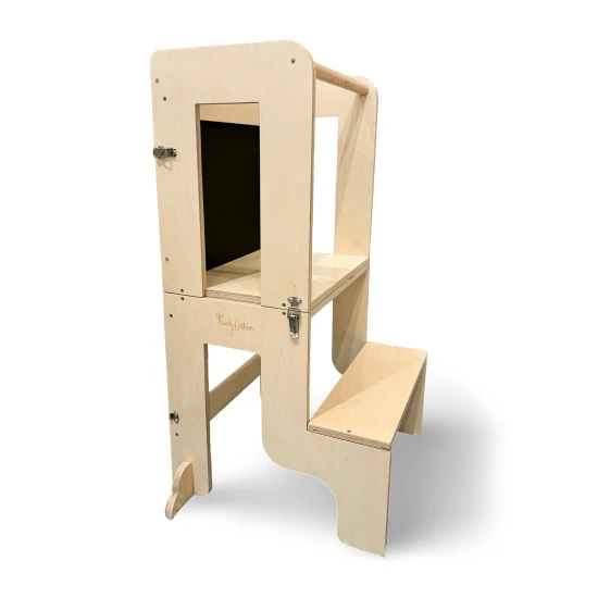 Montessori Lernturm 3 in 1 Natur mit Magnettafel Montessori Lernturm 3 in 1 Natur mit Magnettafel – Family Nation FN-MONT-TORMAG-NA