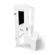 Montessori Lernturm 3 in 1 Weiß mit Magnettafel – Family Nation FN-MONT-TORMAG-WH