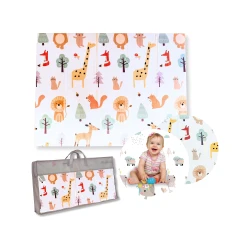 Montessori Faltbare Spielmatte 2 in 1 Animal Friends 180 x 150 cm