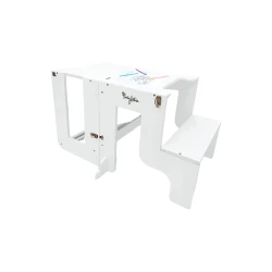 Montessori Lernturm 3 in 1 Weiß mit Magnettafel Montessori Lernturm 3 in 1 Weiß mit Magnettafel