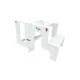 Montessori Lernturm 3 in 1 Weiß mit Magnettafel – Family Nation FN-MONT-TORMAG-WH