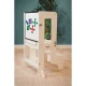 Montessori Lernturm 3 in 1 Weiß mit Magnettafel – Family Nation FN-MONT-TORMAG-WH
