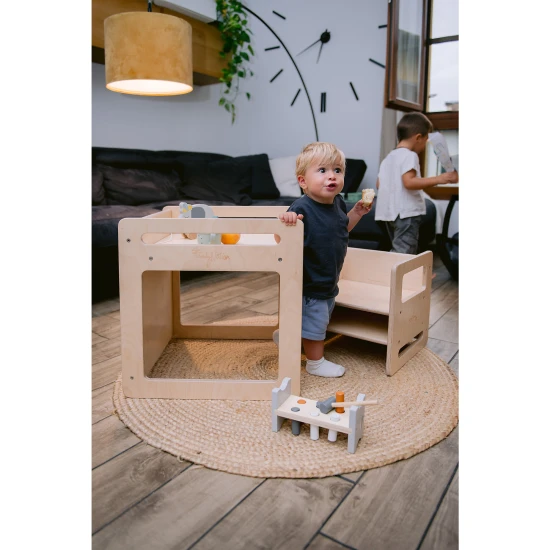 Montessori Tisch und Stuhl Set Natur aus Birkenholz Montessori Tisch und Stuhl Set Natur aus Birkenholz – Family Nation FN-MONT-TS-NA