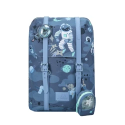 Schulranzen Retro Astronaut Blau 22l