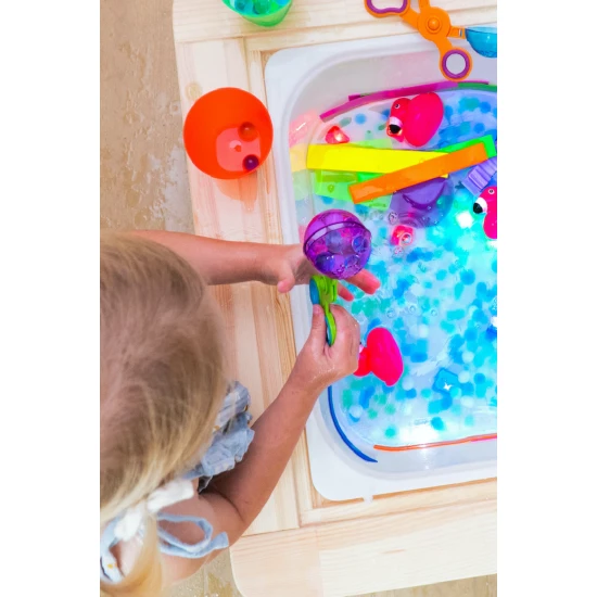 Glo Pals Sensory Glowing Cubes Blair, leuchtende Würfel für das Bad für Kinder, leuchten im Wasser.