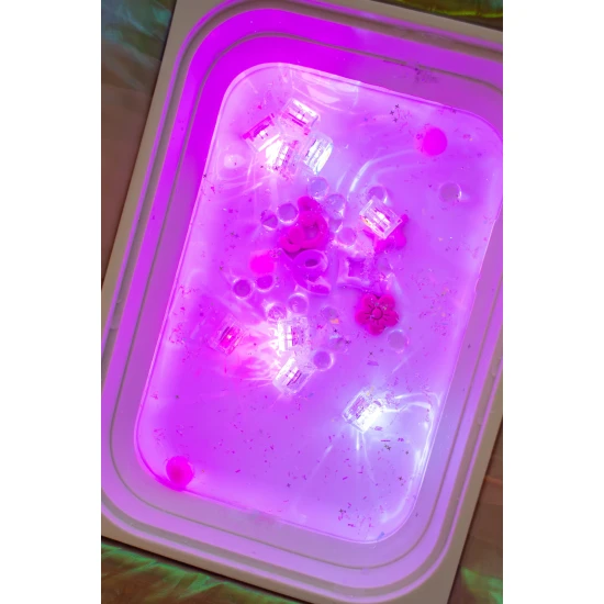 Glo Pals Sensory Glowing Cubes Princess, leuchtende Würfel für das Bad für Kinder, leuchten im Wasser.