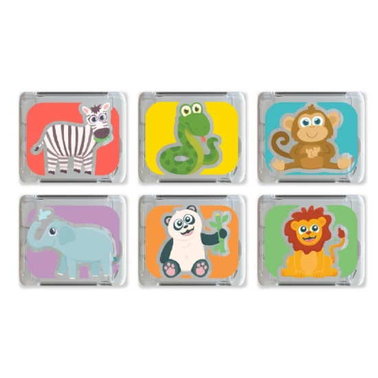 Glo Pals Sensorische leuchtende Würfel ZOO Leuchtende Würfel für die Badewanne für Kinder, die im Wasser leuchten.