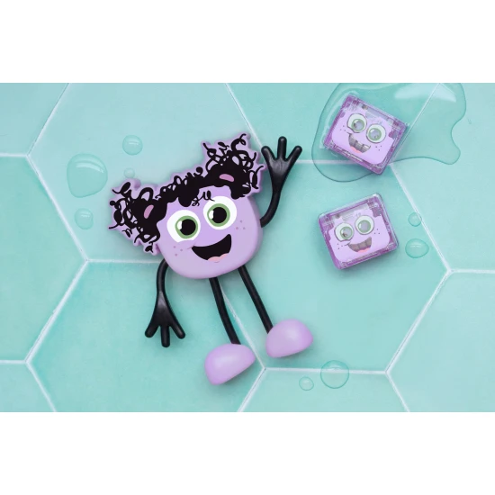 Glo Pals Set Lumi-Figur und 2 sensorische Wasserwürfel – ein leuchtendes Badespielzeug für Kinder.