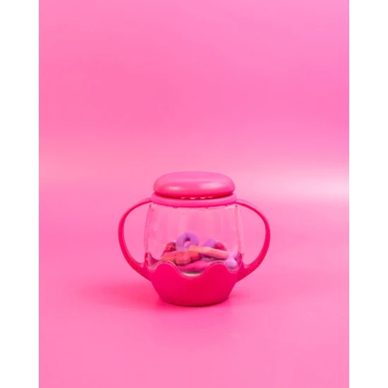 Geschenkset Sensorische Mini Flasche mit Gel Zubehör Pink Geschenkset Mini-Flasche Pink von Glo Pals – Leuchtfläschchen mit 5 Silikonformen