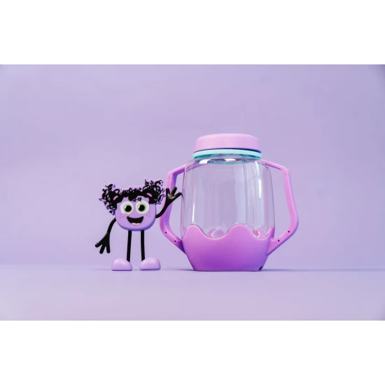 Glo Pals Sensory Bottle Bubble Gum: ein leuchtendes Spielzeug für Kinder mit rosa Design.