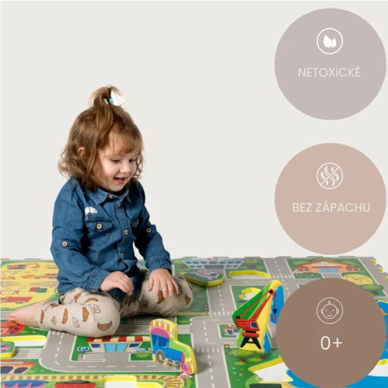 Erstellen Sie eine fantastische Puzzle-Stadt mit abnehmbaren Fahrzeugen.