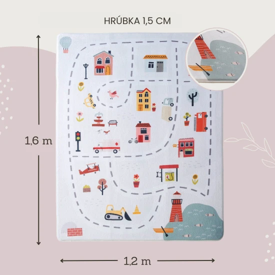 Kinderteppich City für sicheres und komfortables Spielen.