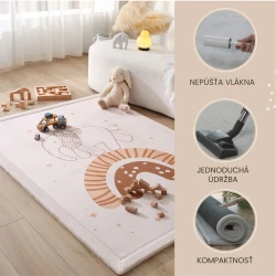 Kinderteppich Regenbogenelefant 1,7 x 1,2 m