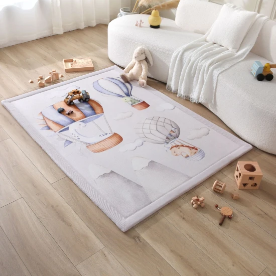 Kinderteppich Dinosaurier-Ballons für sicheres und komfortables Spielen.