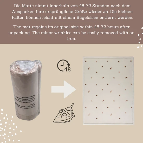 Floral-Kinderteppich für sicheres und komfortables Spielen.